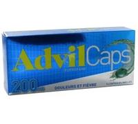 Médicaments sans ordonnance > Médicaments contre les douleurs et la fièvre > Médicaments anti-inflammatoires > Ibuprofène AdvilCaps 200 mg x 16 - Ibuprofène - Pharmacie en ligne LaSante.net