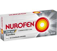 Médicament > Médicaments douleurs et fièvres > Médicaments anti-inflammatoires > Ibuprofène Nurofen 200 mg - Ibuprofène - Pharmacie en ligne LaSante.net x 20