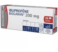 Médicaments sans ordonnance > Médicaments contre les douleurs et la fièvre > Médicaments anti-inflammatoires > Ibuprofène Ibuprofène Biogaran 200 mg Comprimés Pelliculés x 30