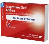 Médicaments sans ordonnance > Médicaments contre les douleurs et la fièvre > Médicaments anti-inflammatoires > Ibuprofène Ibuprofène Set 400 mg Biogaran Conseil Comprimés x 12