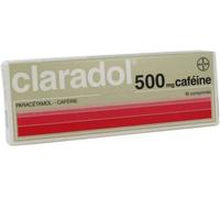 Claradol 500mg Caféine Paracétamol 16 Comprimés