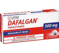 Médicaments sans ordonnance > Médicaments contre les douleurs et la fièvre > Paracétamol Dafalgan 500 mg Comprimés x 16