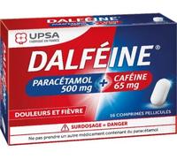 Médicaments sans ordonnance > Médicaments contre les douleurs et la fièvre > Paracétamol Dalféine Comprimés x 16