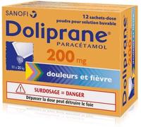 Médicaments sans ordonnance > Médicaments contre les douleurs et la fièvre > Paracétamol Doliprane 200 mg Sachets x 12