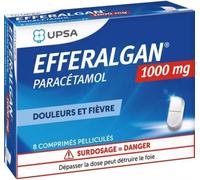 Médicaments sans ordonnance > Médicaments contre les douleurs et la fièvre > Paracétamol Efferalgan 1 g Paracétamol Comprimés x 8