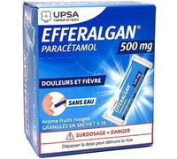Médicaments sans ordonnance > Médicaments contre les douleurs et la fièvre > Paracétamol Efferalgan Fruits Rouges 500 mg Granulés en Sachets x 16