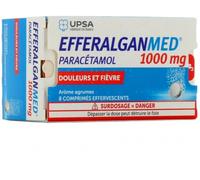 Médicaments sans ordonnance > Médicaments contre les douleurs et la fièvre > Paracétamol EfferalganMed 1000 mg Comprimés Effervescents x 8 - Paracétamol - Pharmacie en ligne LaSante.net
