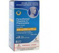Médicaments sans ordonnance > Médicaments contre les douleurs et la fièvre > Paracétamol Paracétamol/Vitamine C/ Phéniramine Mylan Viatris Sans Sucre Sachets x 8
