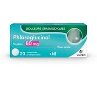 Médicaments sans ordonnance > Médicaments contre les douleurs et la fièvre Phloroglucinol Mylan Viatris 80 mg Comprimés Orodispersibles x 20