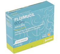 Médicaments sans ordonnance > Médicaments contre les maux de gorge et la toux > Médicaments contre la toux > Médicaments contre la toux grasse Fluimicil Zambon 600 mg Sachets x 10 - Toux grasse - Phar