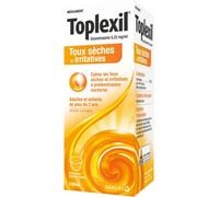Médicaments sans ordonnance > Médicaments contre les maux de gorge et la toux > Médicaments contre la toux Toplexil Sirop 150 ml - Toux - Pharmacie en ligne LaSante.net
