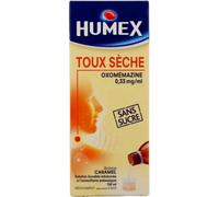 Médicaments sans ordonnance > Médicaments contre les maux de gorge et la toux > Médicaments contre la toux Humex Sirop Toux Sèche Oxomémazine Sans Sucre 150 ml