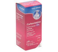 Médicaments sans ordonnance > Médicaments contre les maux de gorge et la toux > Médicaments contre la toux Carbocistéine Mylan Viatris 2% Enfants Sans Sucre Sirop 125 ml - Toux - Pharmacie en ligne La