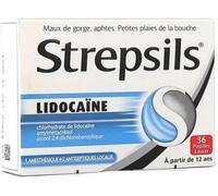Médicaments sans ordonnance > Médicaments contre les maux de gorge et la toux > Médicaments contre le mal de gorge Strepsils Lidocaïne Pastilles à sucer x 36