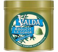 Médicaments sans ordonnance > Médicaments contre les maux de gorge et la toux > Médicaments contre le mal de gorge Valda Menthe Eucalyptus Boîte de Gommes à mâcher 140 g