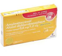 Médicaments sans ordonnance > Médicaments contre les maux de gorge et la toux > Médicaments contre le mal de gorge Amylmetacresol / Alcool Dichlorobenzylique Mylan Viatris Conseil Miel Citron Pastille