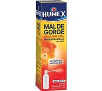 Médicaments sans ordonnance > Médicaments contre les maux de gorge et la toux > Médicaments contre le mal de gorge Humex Mal de Gorge Collutoire 35 ml