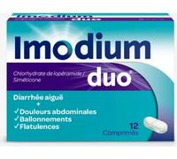 Médicaments sans ordonnance > Médicaments contre les troubles de digestion et les nausées > Médicaments contre la diarrhée ImodiumDuo Comprimés x 12
