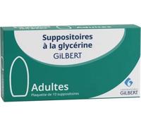 Médicaments sans ordonnance > Médicaments contre les troubles de digestion et les nausées > Médicaments contre la constipation Gilbert Suppositoires Adultex 10