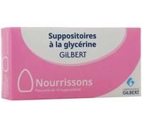 Médicaments sans ordonnance > Médicaments contre les troubles de digestion et les nausées > Médicaments contre la constipation Gilbert Nourrisson Suppositoires x 10