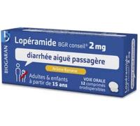 Médicaments sans ordonnance > Médicaments contre les troubles de digestion et les nausées > Médicaments contre la diarrhée Lopéramide Biogaran 2 mg Comprimés Orodispersibles x 12