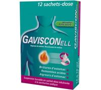 Médicaments sans ordonnance > Médicaments contre les troubles de digestion et les nausées > Médicaments contre les maux d'estomac Gavisconell Menthe Sans Sucrex 12