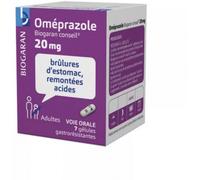 Médicaments sans ordonnance > Médicaments contre les troubles de digestion et les nausées > Médicaments contre les maux d'estomac Oméprazole Biogaran 30 mg Gélulesx 7