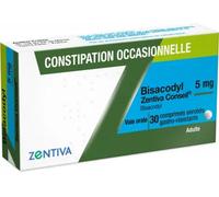 Médicaments sans ordonnance > Médicaments contre les troubles de digestion et les nausées > Médicaments contre la constipation > Bisacodyl Bisacodyl Zentiva Conseil 5 mg x 30