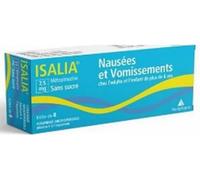 Médicaments sans ordonnance > Médicaments contre les troubles de digestion et les nausées > Médicaments contre les nausées et les vomissements Isalia 7,5 mg Sans Sucre Comprimés x 8