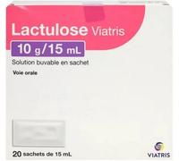 Médicaments sans ordonnance > Médicaments contre les troubles de digestion et les nausées > Médicaments contre la constipation Lactulose Mylan Viatris Solution Buvable Sachets-doses x 30
