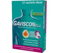 Médicaments sans ordonnance > Médicaments contre les troubles de digestion et les nausées > Médicaments contre les maux d'estomac Gavisconell Menthe Sans Sucrex 12