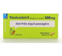 Médicaments sans ordonnance > Médicaments contre les troubles de digestion et les nausées > Médicaments contre la diarrhée Racécadotril Biogaran Conseil 100 mg X 10