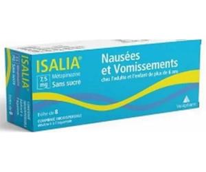 Médicaments sans ordonnance > Médicaments contre les troubles de digestion et les nausées > Médicaments contre les nausées et les vomissements Isalia 7,5 mg Sans Sucre Comprimés x 8