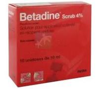 Médicaments sans ordonnance > Médicaments de premiers soins > Médicament antiseptique Bétadine Scrub 4% Unidoses x 10
