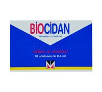 Médicaments sans ordonnance > Médicaments de premiers soins > Médicament antiseptique Biocidan Collyre 0,25/1000 Unidoses x 10