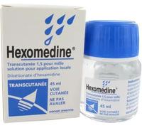 Hexomédine - Antiseptique Affections cutanées Transcutanée Solution pour application locale Flacon 45ml 45 ml