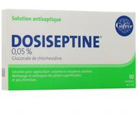 Médicaments sans ordonnance > Médicaments de premiers soins > Médicaments pour soigner les brûlures Dosiseptine 0.05% Solution Pour Application Cutanée Unidosesx 20