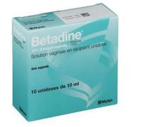 Médicaments sans ordonnance > Médicaments dermatologiques > Désinfectant Bétadine 10% sol vaginale unidoses x 10