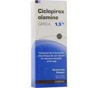 Médicaments sans ordonnance > Médicaments dermatologiques > Médicaments contre les mycoses > Médicaments contre la mycose du cuir chevelu Ciclopirox Olamine Gerda 1,5% Shampooing 100 ml