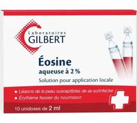 Médicaments sans ordonnance > Médicaments dermatologiques > Médicaments pour traiter une irritation cutanée Gilbert Eosine Solution Aqueuse 2% Unidoses 10 x 2 ml