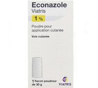 Médicaments sans ordonnance > Médicaments dermatologiques > Médicamments contre les mycoses Econazole Mylan Viatris Poudre 30 g - Mycoses - Pharmacie en ligne LaSante.net