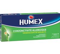 Médicaments sans ordonnance > Médicaments d'ophtalmologie > Médicaments pour soigner une irritation des yeux Humex Conjonctivite Allergique Unidoses x 10