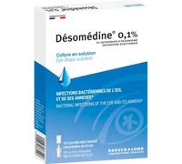 Médicaments sans ordonnance > Médicaments d'ophtalmologie > Médicaments pour soigner une irritation des yeux Désomédine 0,1% Doses 10 x 0,6 ml