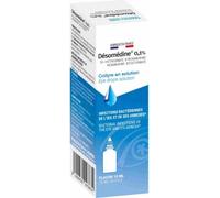 Médicaments sans ordonnance > Médicaments d'ophtalmologie > Médicaments pour soigner une irritation des yeux Désomédine Compte-gouttes 0,1% Collyre 10 ml