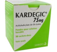 Médicaments sans ordonnance > Médicaments pour la circulation veineuse > Médicaments contre les hémorroïdes Kardégic 75 mg Sachets à diluer x 30