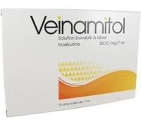 Médicaments sans ordonnance > Médicaments pour la circulation veineuse > Médicaments contre les hémorroïdes Veinamitol 3500 mg Ampoules Solution buvable 10 x 7 ml