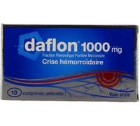 Médicaments sans ordonnance > Médicaments pour la circulation veineuse > Médicaments contre les hémorroïdes Daflon 1000 mg x 18
