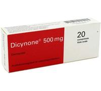 Médicaments sans ordonnance > Médicaments pour la circulation veineuse > Médicaments contre les saignements Dicynone 500 mg Comprimés x 30