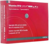 Médicaments sans ordonnance > Médicaments pour la forme et la vitalité > Médicaments à base de vitamines et de minéraux Vitamine B12 Gerda Injectable Ampoules 6 x 4 ml