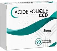 Médicaments sans ordonnance > Médicaments pour la forme et la vitalité > Médicaments à base de vitamines et de minéraux > Médicaments à base de vitamine B Acide Folique CCD 5 mg Comprimés x 90